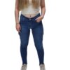 Pantalon Jeans Cargo 7 bolsillos Elastico Tobillero Caja Media