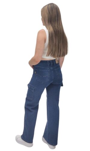 Pantalón Cargo Elástico Bajo Ancho Caja 24 Cm